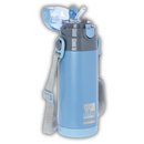 Ανοξείδωτο Παγούρι Θερμός με Εσωτερικό Καλαμάκι και Ιμάντα Μεταφοράς 400ml Blue - Ecolife