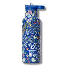 Ανοξείδωτο Παγούρι Θερμός με Εσωτερικό Καλαμάκι 500ml Blue - Ecolife