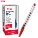Στυλό Διαρκείας Medium Κόκκινο 1.0 mm "Crystalline M400" (Κουτί 50 Τεμαχίων) - +Efo