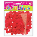 Πομ-Πομ Κόκκινο, 50 Τεμάχια - FabiCraft