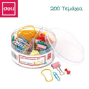 Σετ Γραφείου Συνδετήρες, Πιάστρες, Πινέζες, Λάστιχα - Deli Συνδετήρες Psalidixarti.gr