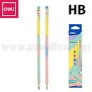 Μολύβι με Γόμα ΗΒ Wood Free, Macaron - Deli Μολύβι Psalidixarti.gr