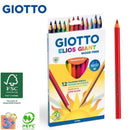 Ξυλομπογιές GIOTTO ELIOS GIANT WOOD FREE, 12 Χρώματα Ξυλομπογιά Psalidixarti.gr