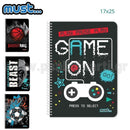 Τετράδιο Σπιράλ 2 Θέματα 60 Φύλλα "Game On" 17x25 - Must Σχολικό Τετράδιο Psalidixarti.gr