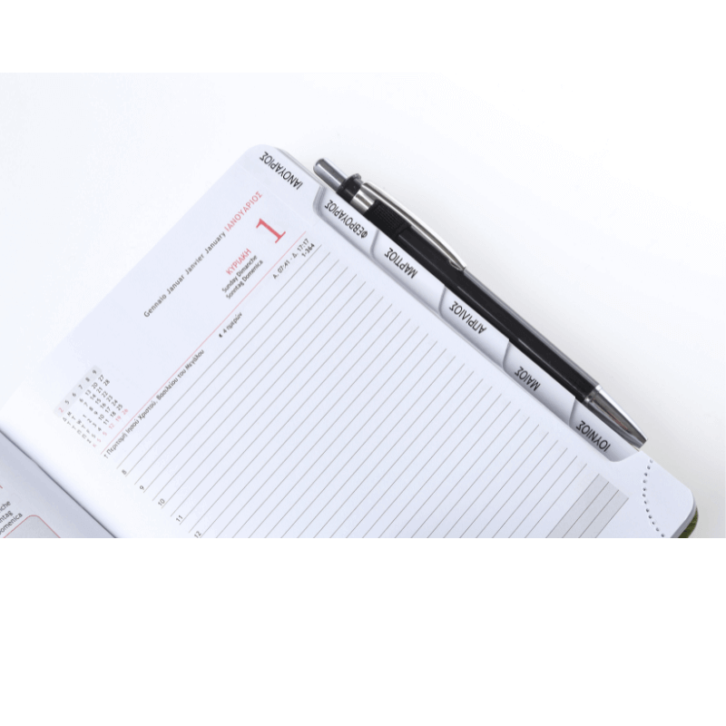Ημερολόγιο Ημερήσιο CASHMIR 12x17 με Λάστιχο & Θήκη για Στυλό