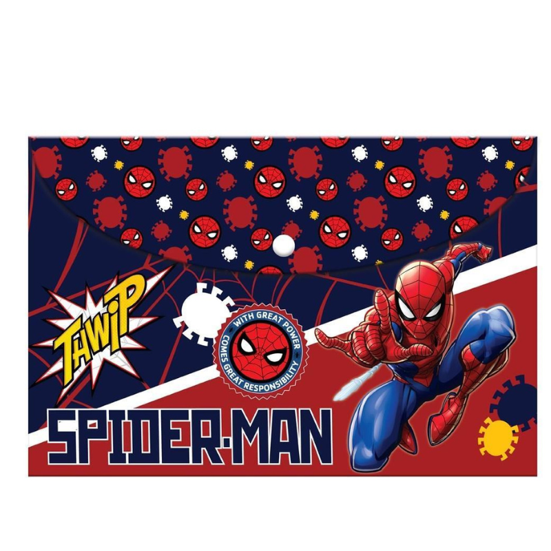 Φάκελος Α4 Πλαστικός με Κουμπί SPIDERMAN