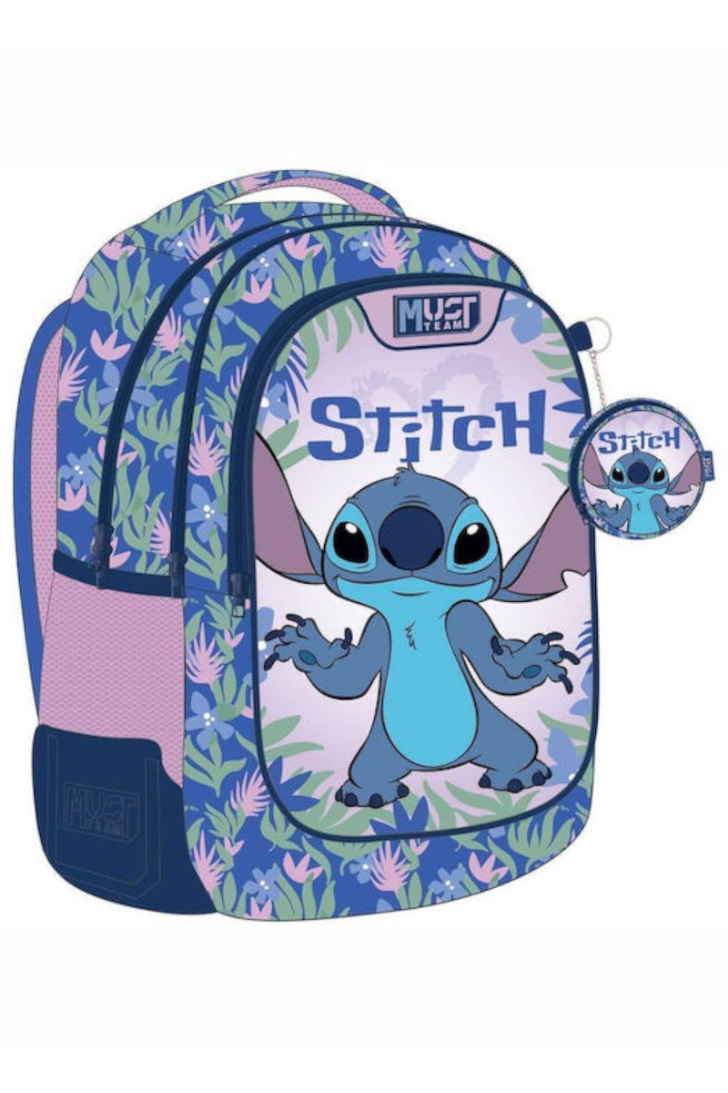 Τσάντα Πλάτης Δημοτικού 32Χ18Χ43 3ΘΗΚΕΣ LILO & STITCH CUTIE