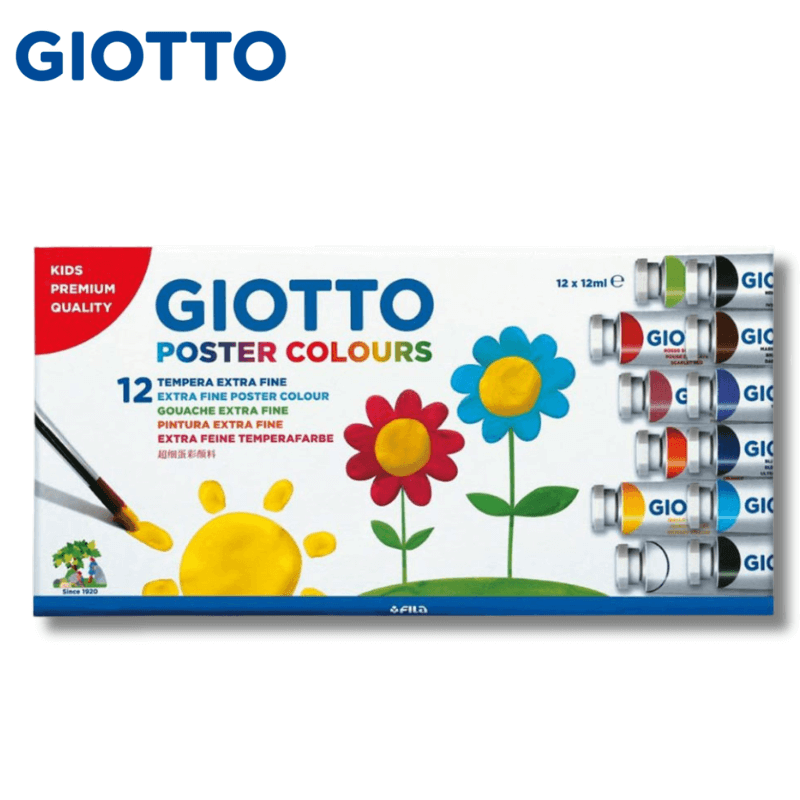 Τέμπερες Giotto Σετ 12 Χρωμάτων 12ml