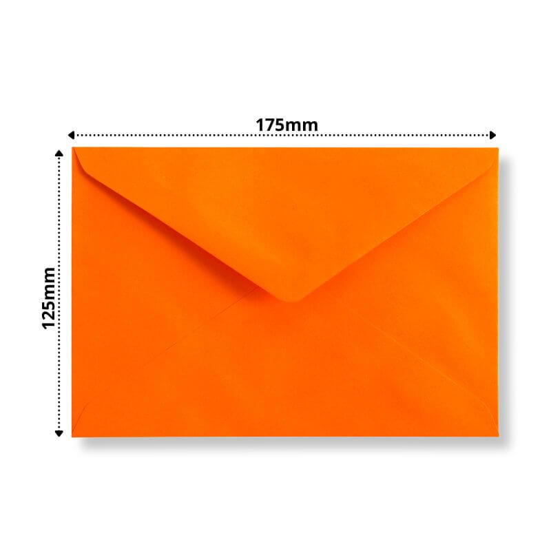 Φάκελος Αυτοκόλλητος Γομέ Πορτοκαλί,  25Τεμ, 125Χ175mm