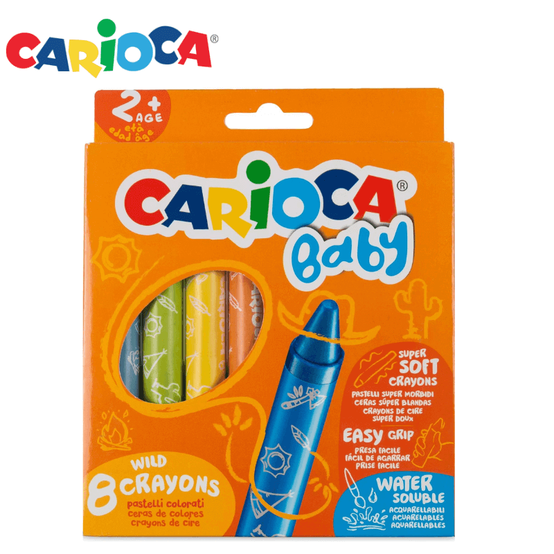 Κηρομπογιές Carioca Baby Wild 8 Χρώματα