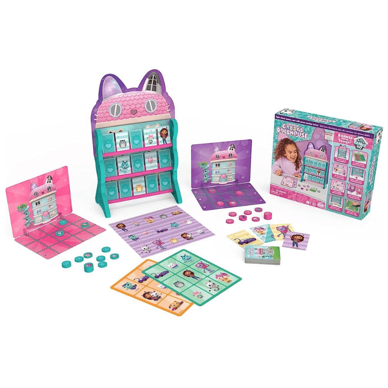 Spin Master Επιτραπέζιο Παιχνίδι Gabby's Dollhouse - 8 Παιχνίδια με την Γκάμπι