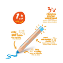 Σετ Κραγιόνια-Μολύβια-Νερομπογιές Carioca Baby, 6 Χρώματα