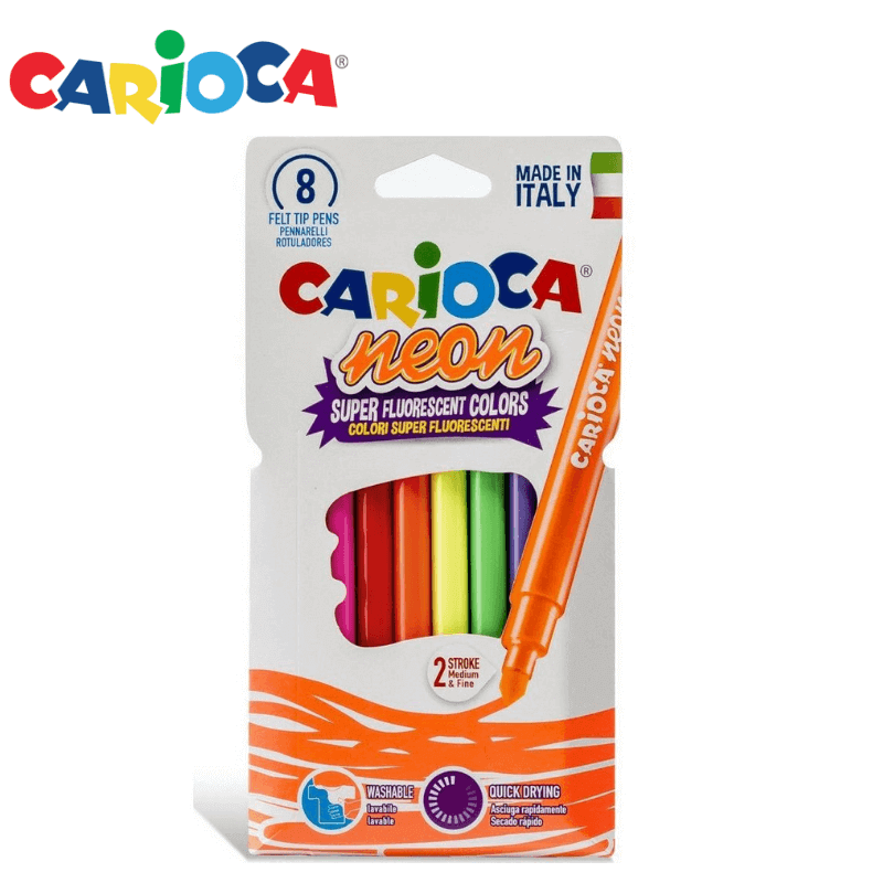 Μαρκαδόροι Ζωγραφικής Carioca Neon, 8 χρώματα