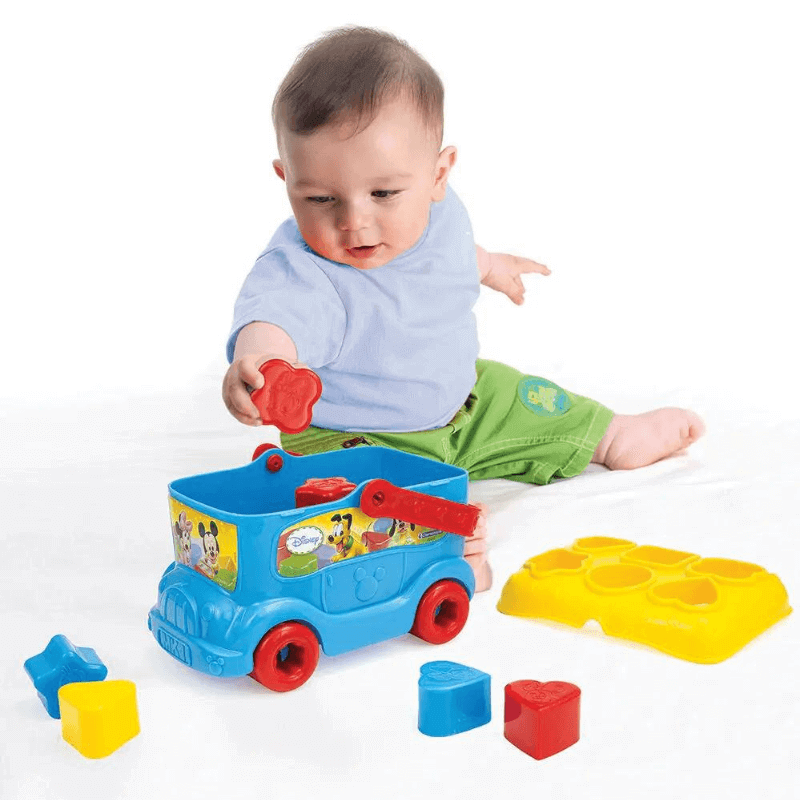Disney Baby Baby Toy Mickey Bus With Shapes For 10+ Months - Baby Clementoni