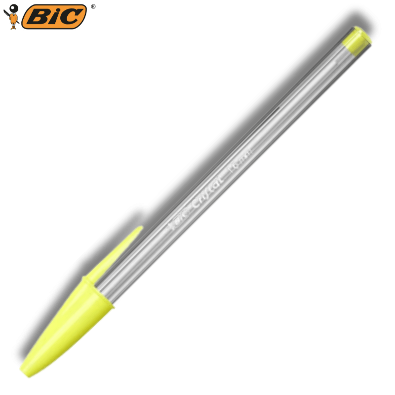 Στυλό Διαρκείας Κίτρινο 1.6 mm - Bic Cristal Fun