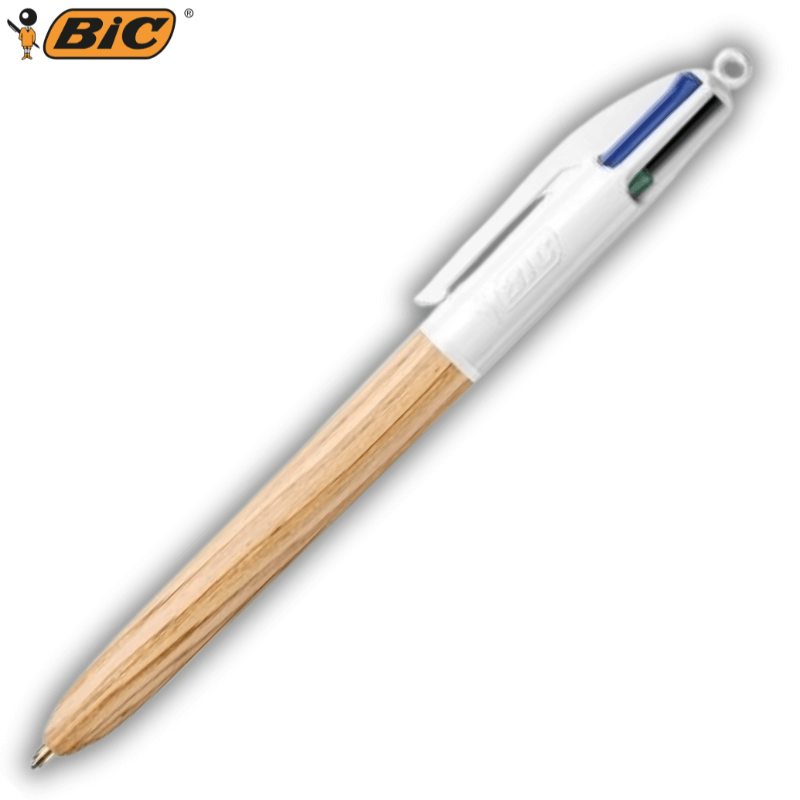 Στυλό Διαρκείας με Ξύλινη Βάση 1.0mm 4 Χρώματα - Bic