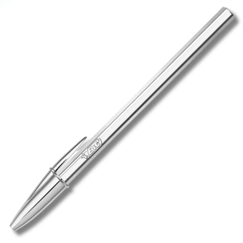 Στυλό Διαρκείας Μαύρο 1.0mm Shine Cristal Silver - Bic