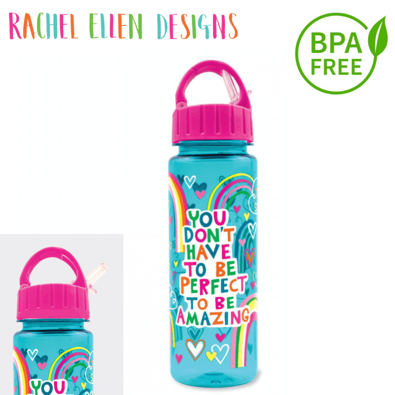 Παγούρι με καλαμάκι BPA FREE 500ml rainbows/positive vibes - R.E.D.