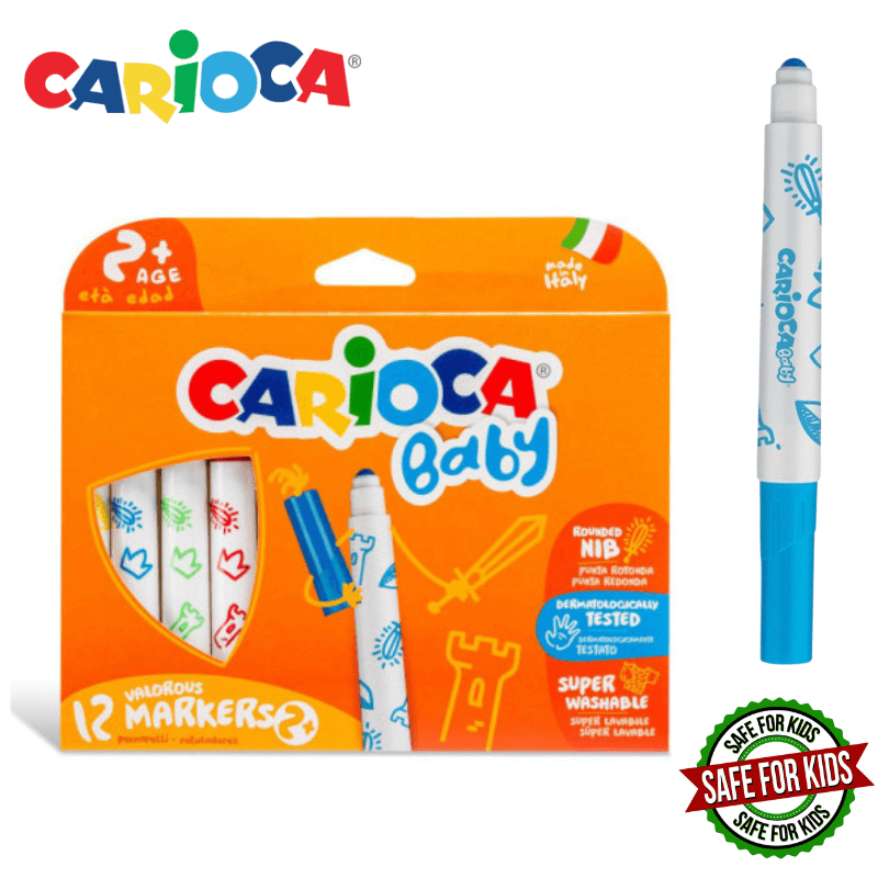 Μαρκαδόροι Ζωγραφικής Carioca Baby Jumbo 12 Χρώματα
