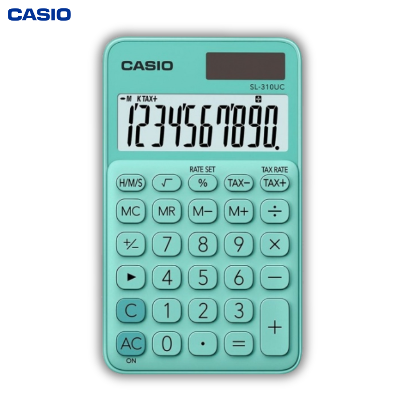 CASIO SL-310UC-GN TAX EXEMPTION Office Calculator, 10 Digits 7x11.85cm