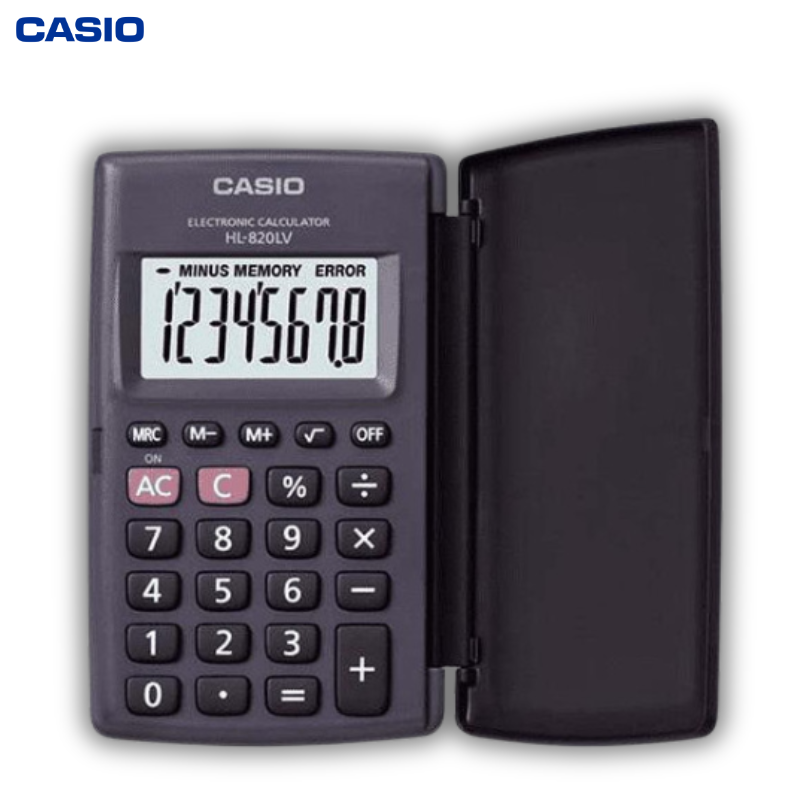 CASIO HL-820LV Office Calculator with lid, 8 digits, Battery