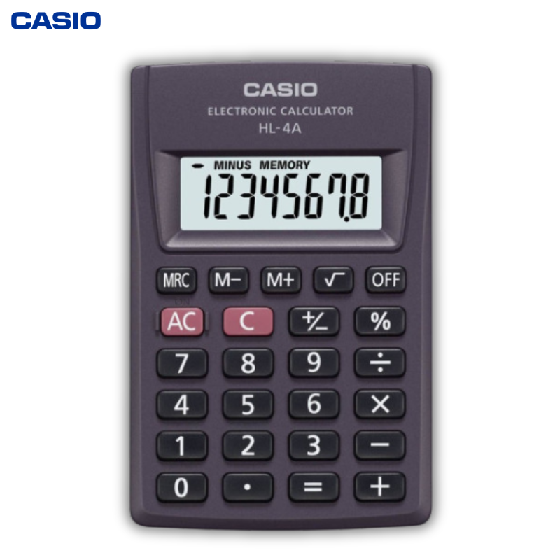 CASIO HL-4 Office Calculator, 8 digits, Battery