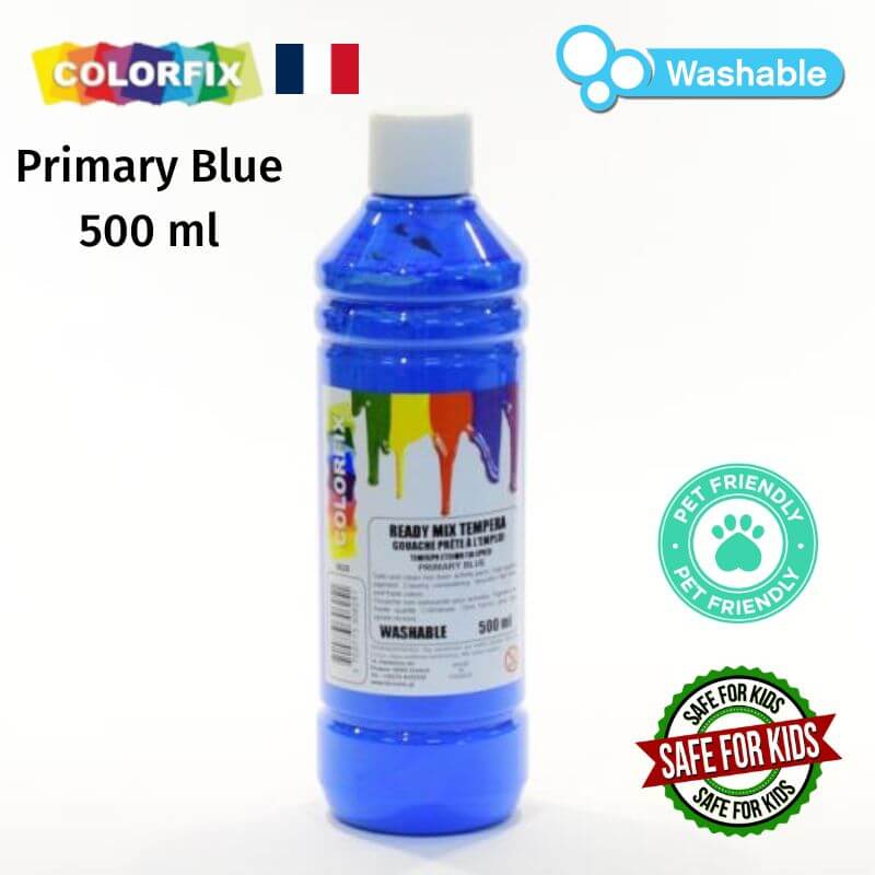 Σχολική Τέμπερα Ζωγραφικής Colorfix 500ml Primary blue