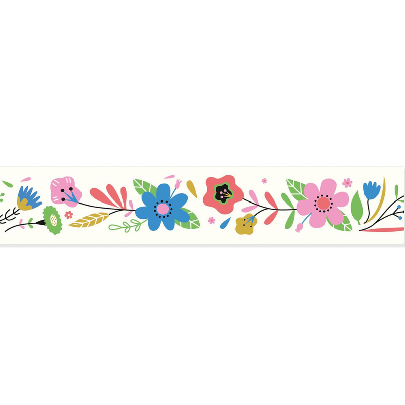 Self-adhesive decorative tape 6 meters with mechanism "Flowers" - Djeco