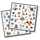 Set of 160 "Knights" Stickers - Djeco