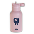 Ανοξείδωτο Παγούρι Θερμός με Εσωτερικό Καλαμάκι 350ml Pink Sheep - Ecolife