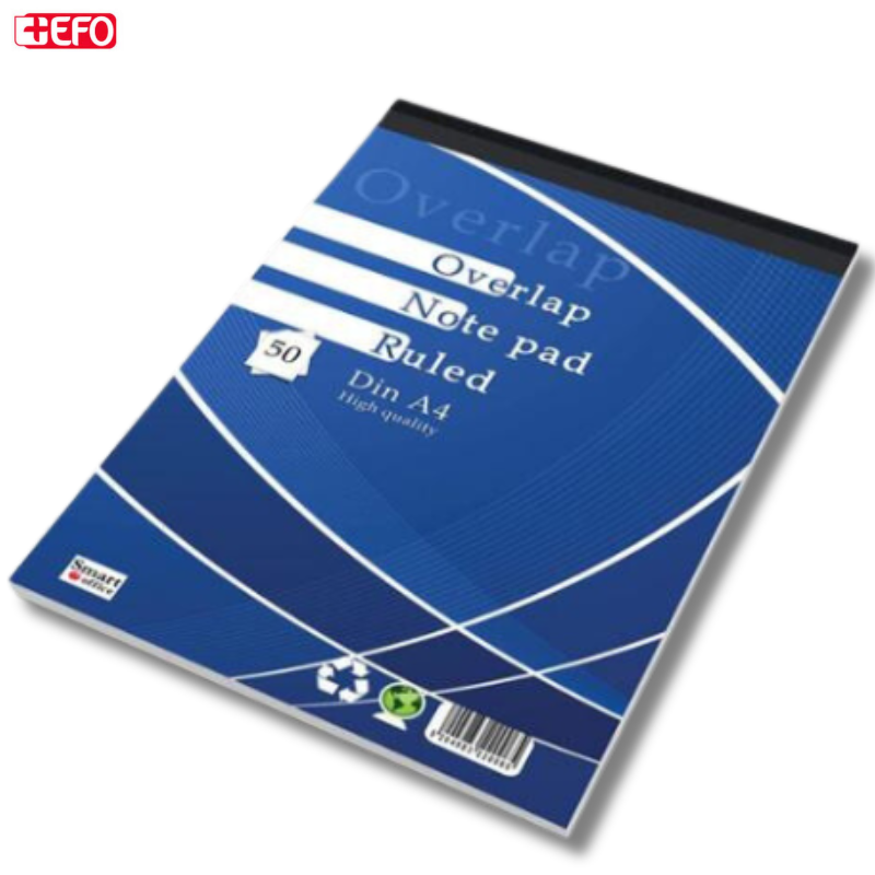 Writing pad A4 21X29mm Overlap ECO 100 Pages Lined - Logigraf