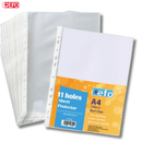 Ζελατίνα Διαφάνεια A4 Τύπου Π, 100 τεμ. Διάφανη με 11 Τρύπες Νο 4 - +Efo