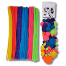 Σετ Χειροτεχνίας με Πομ Πομ Σύρμα Πίπας και Ματάκια