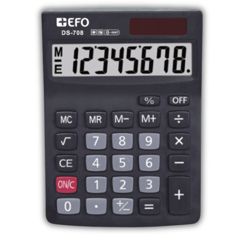 Αριθμομηχανή DS-708 10x14cm - +Efo
