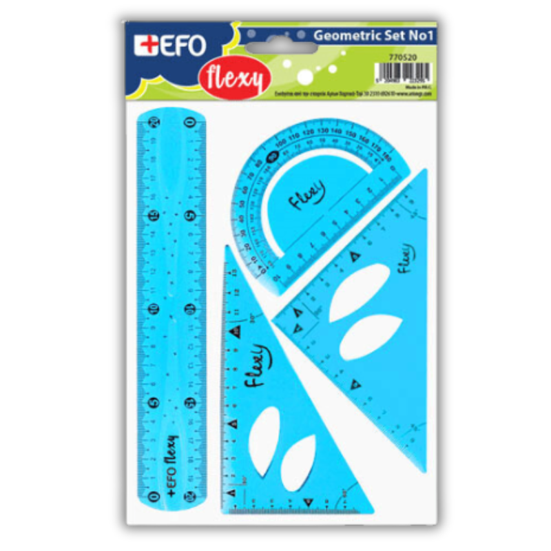 Σετ 4 Γεωμετρικά Όργανα Flexy No1 - +Efo