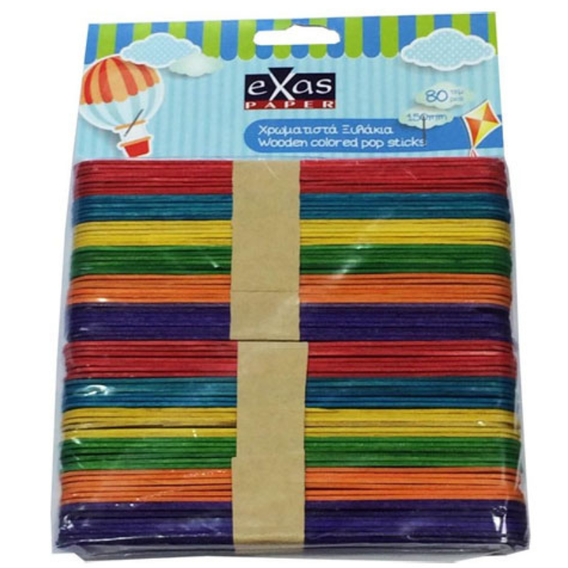 Tongue depressor chopsticks 15cm Colored