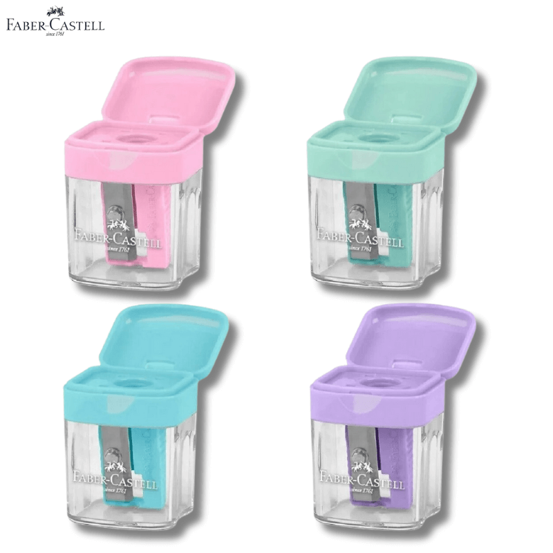 Ξύστρα Βαρελάκι Μονή σε Παστέλ Χρώματα "Mini Box" - Faber Castell