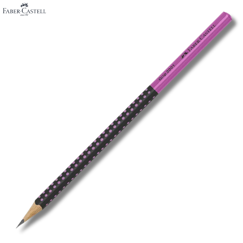 Μολύβι Grip 2001 HB Μαύρο με Ροζ - Faber Castell