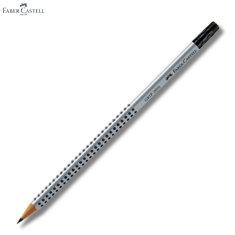 Μολύβι με Γόμα Grip 2001 HB Grey - Faber Castell