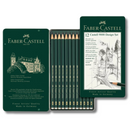 Σετ Μολυβιών Σχεδίου σε Μεταλλικό Κουτί των 12 - Faber Castell 9000