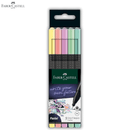 Σετ Μαρκαδόροι Grip Finepen 0.4 mm, 5 Παστέλ Χρώματα - Faber Castell