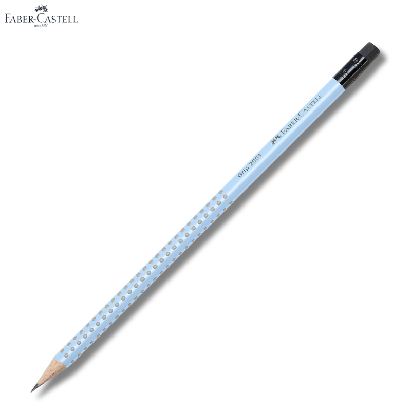 Μολύβι με Γόμα Grip 2001 B Sky Blue - Faber Castell