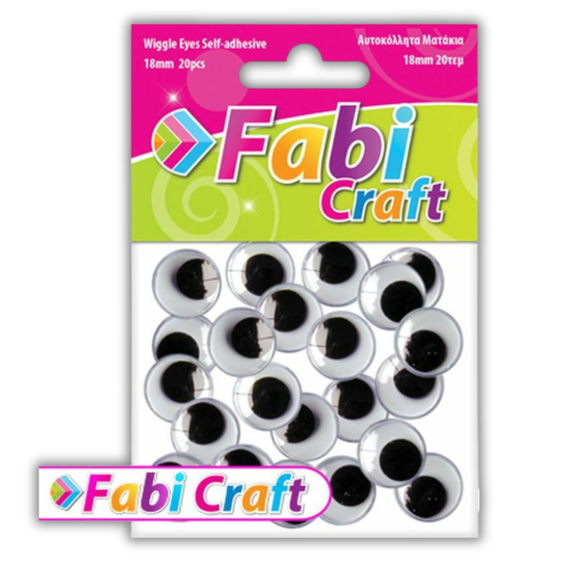 Eyelets moving stickers 20mm 20pcs - FabiCraft