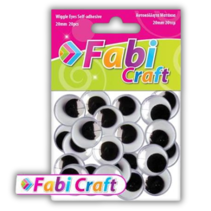 Eyelets moving stickers 20mm 20pcs - FabiCraft