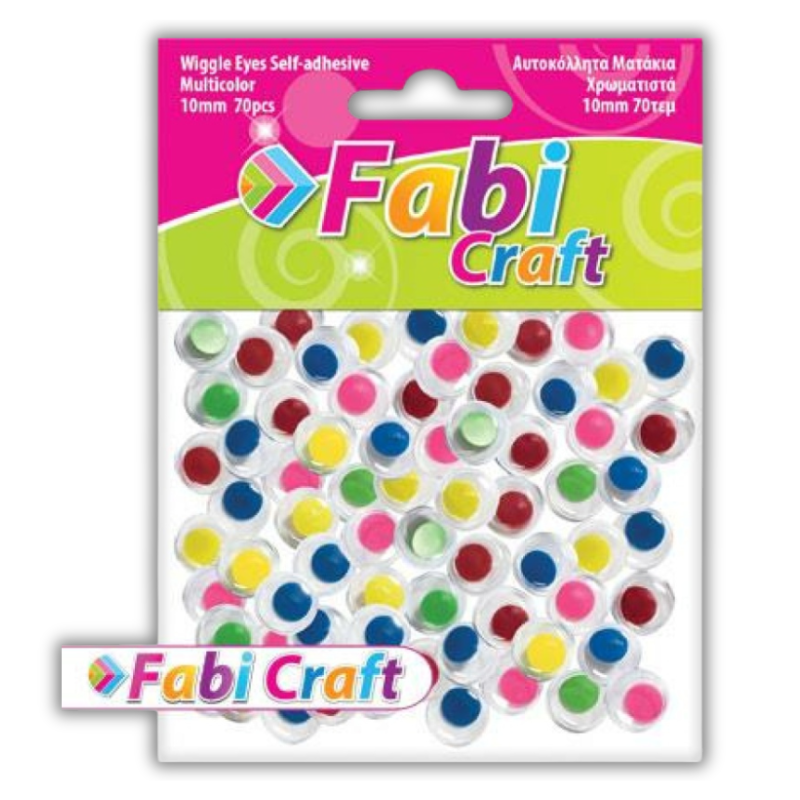 Eyelets Colored moving stickers 10mm 70pcs - FabiCraft