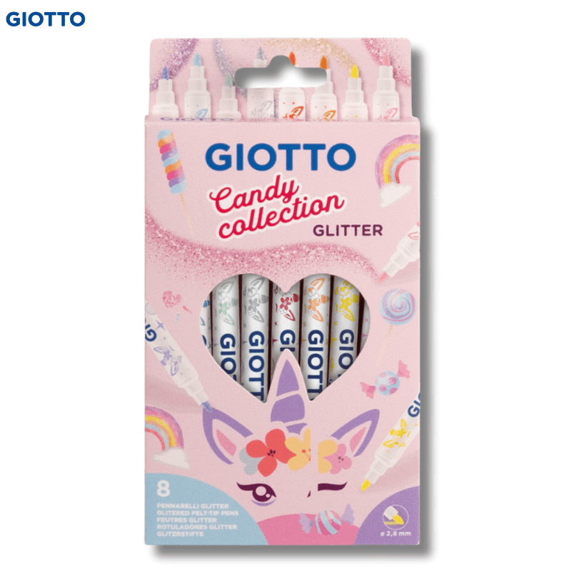 Μαρκαδόροι Glitter Candy Pastel 8 τεμ. - Giotto