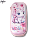 Κασετίνα 3D Τετράγωνη Διπλή Μονόκερος - Graffiti