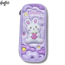 Κασετίνα 3D Τετράγωνη Διπλή Κουνελάκι - Graffiti