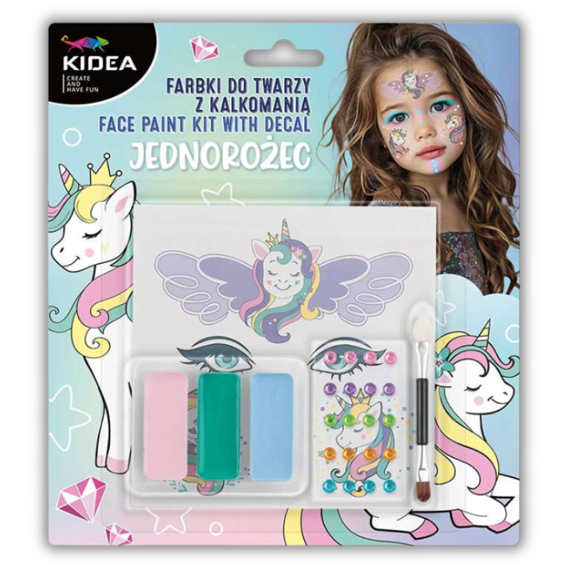 Σετ Χρώματα Προσώπου Unicorn - Kidea