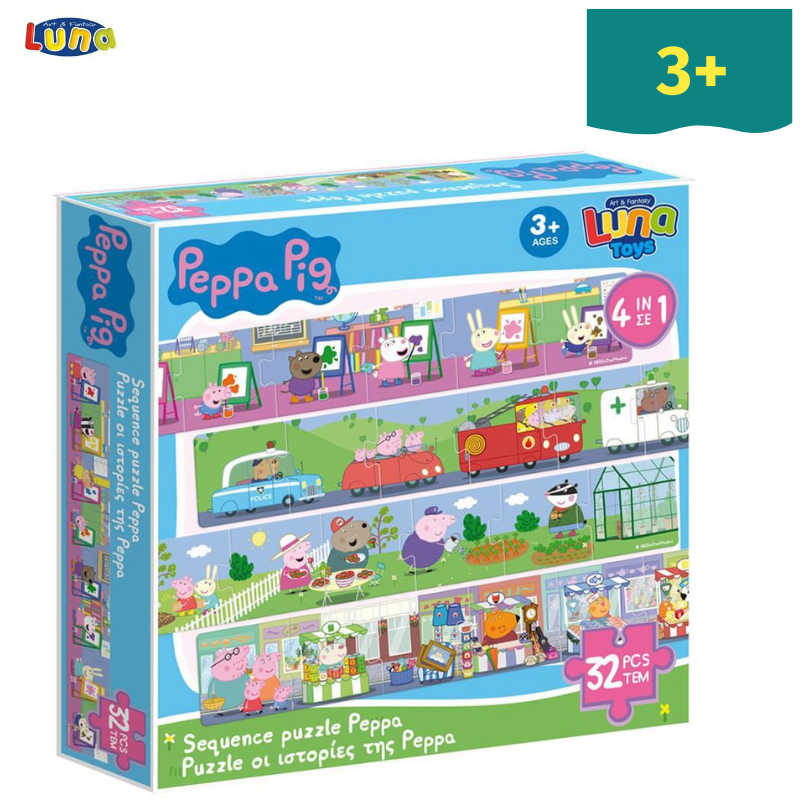 Luna  toys Πάζλ Peppa Pig Φτιάξε την Ιστορία